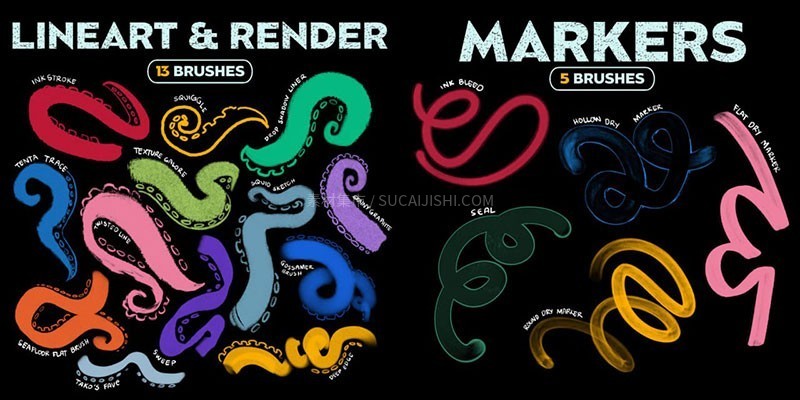 50+Procreate波普艺术画风纹理笔刷